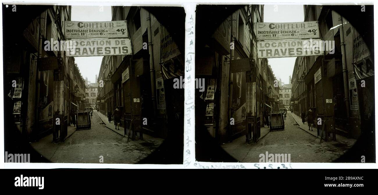 PASSAGE BRADY, 10TH DISTRICT Passage Brady, 10ème arrondissement. 1935. Photographie anonyme. Paris, musée Carnavalet. Stock Photo