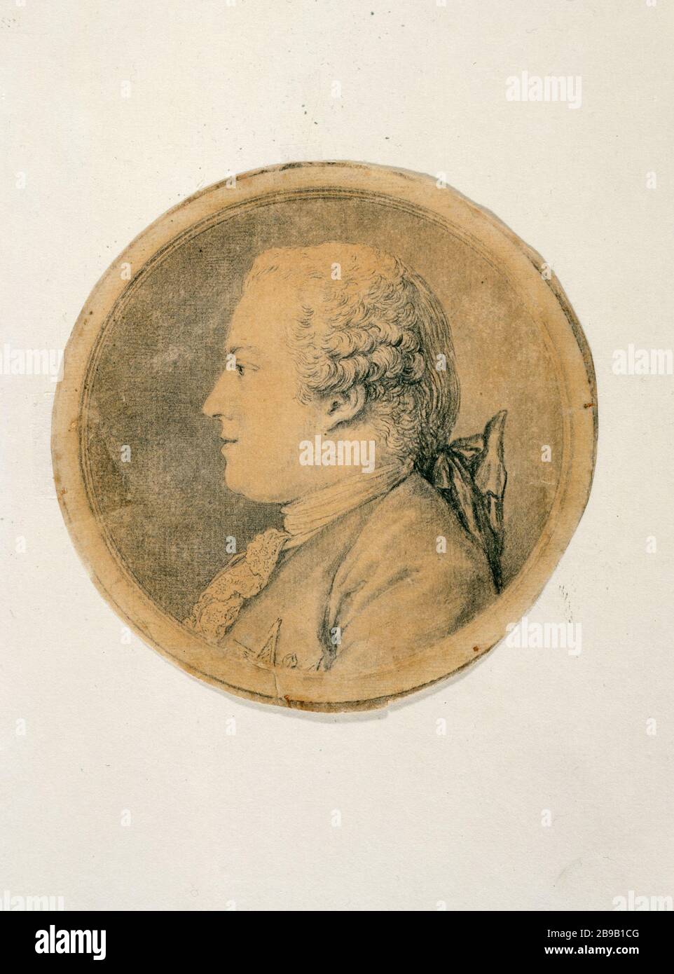 MARIGNY, ARCHITECT Charles-Nicolas Cochin (1715-1790). 'Marigny, architecte'. Dessin. Paris, musée Carnavalet. Stock Photo