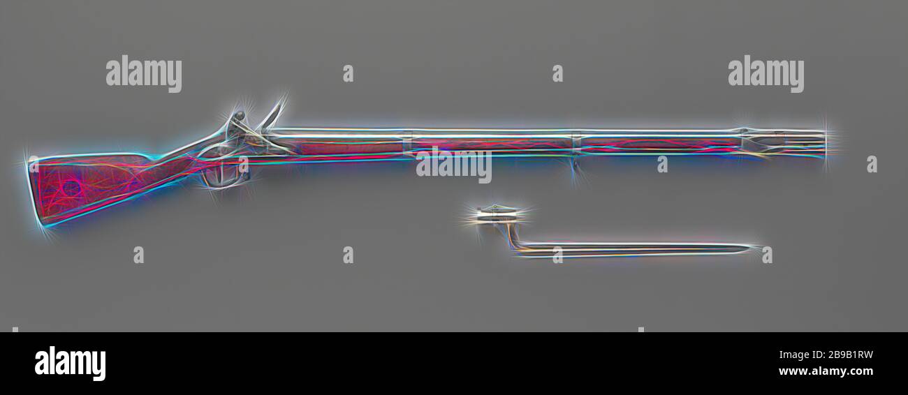 Flint gun, colonial army M.1837, Flint gun or musket of the colonial ...