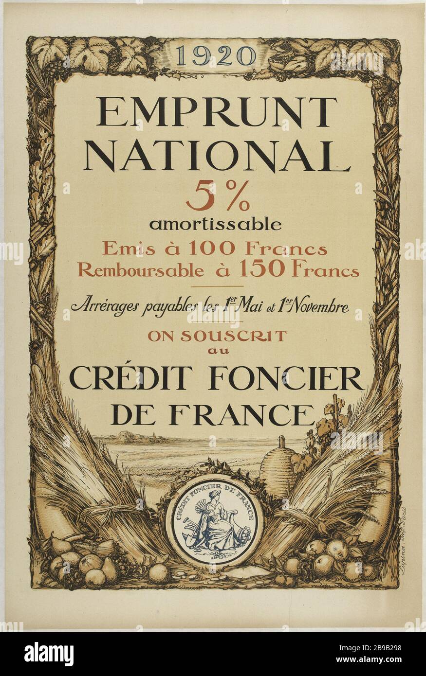 Emprunt CRÉDIT FONCIER de FRANCE 1917 U 
