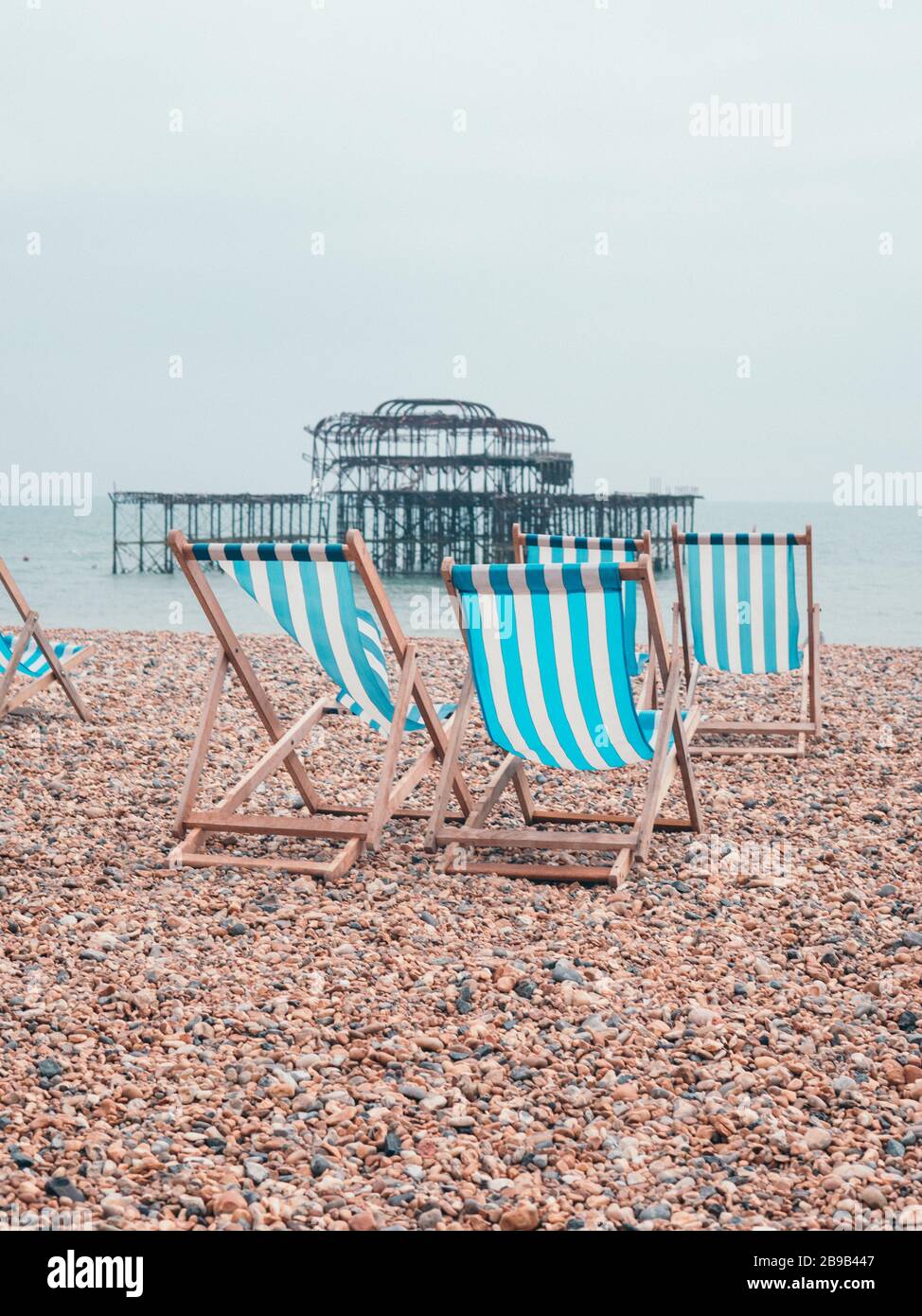 Brighton deck chairs Stock Photo Alamy