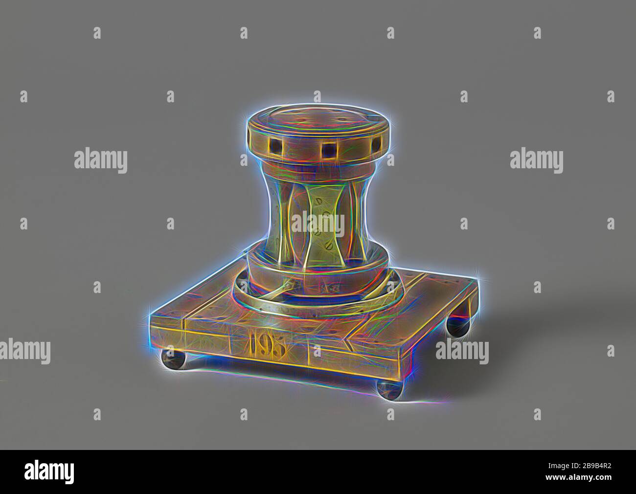 Model of a Capstan, Model of a capstan on a wooden floor. It is a ...
