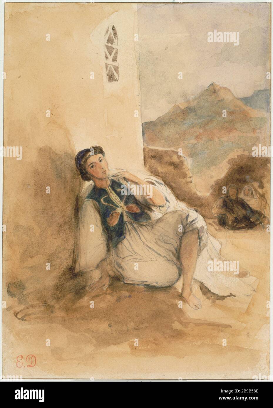 ODALISQUE Eugène Delacroix (17981863). "Odalisque". Dessin. Paris