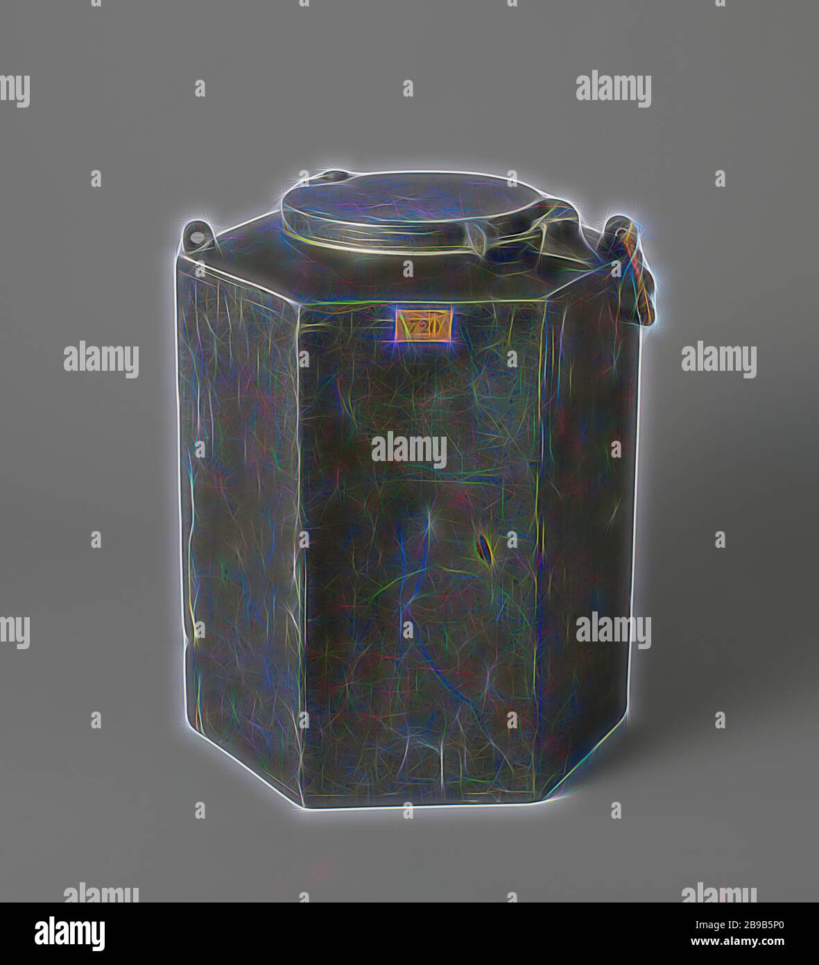 Download Powder Chest Hexagonal Tin Powder Box It Has A Double Round Lid The Inner Lid Has A Ring On Top The Outer Lid Rotates And Opens Around A Hinge It Closes With
