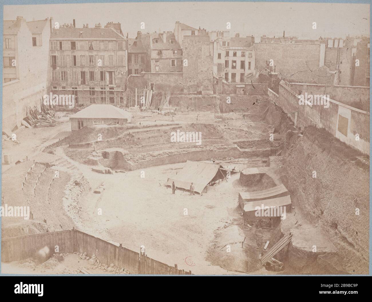Amphitheater Paris THE LUTETIA AMPHITHEATER Les arènes de Lutèce. Paris (Vème arr.), 1870 ...