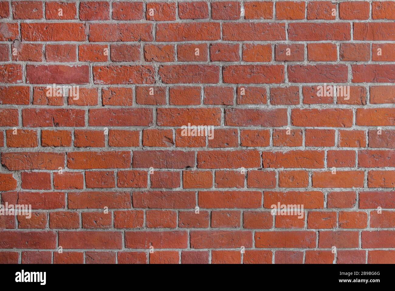 Old red brick wall texture background Stock Photo