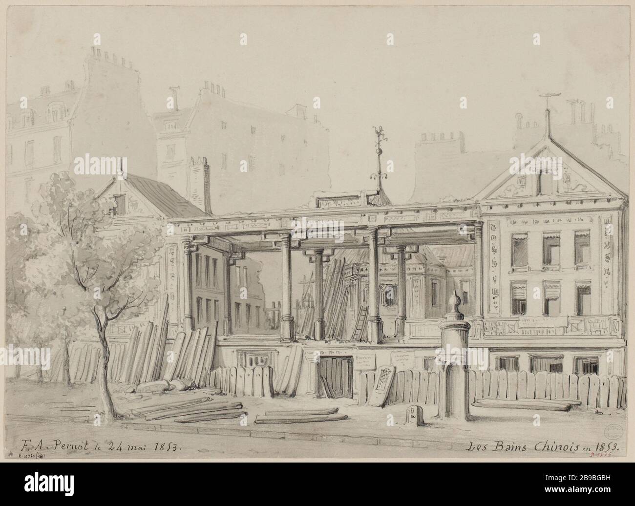 The Chinese Baths in 1853 Stock Photo Alamy