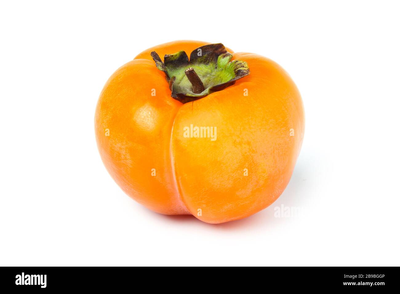 Ripe persimmon isolated on white background Stock Photo - Alamy