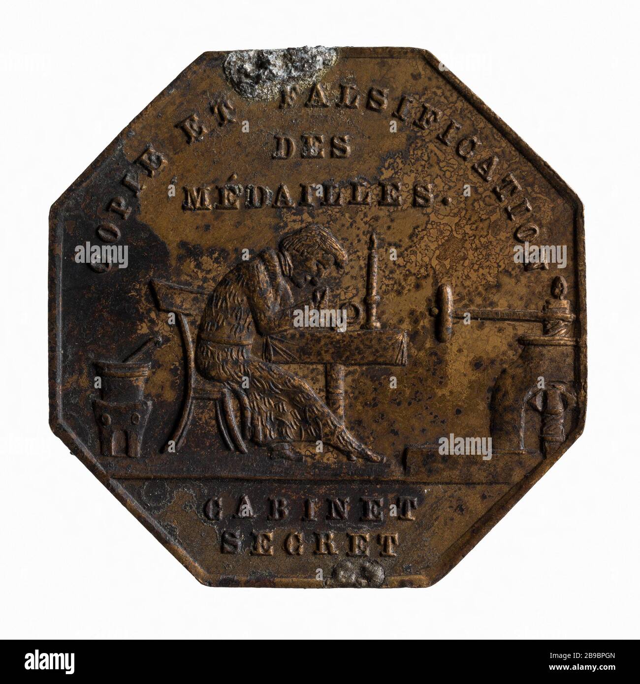 Denunciation of falsifying medals, 21 December 1848 (dummy Title) Anonyme. Dénonciation de la falsification de médailles, 21 décembre 1848. Paris, musée Carnavalet. Stock Photo
