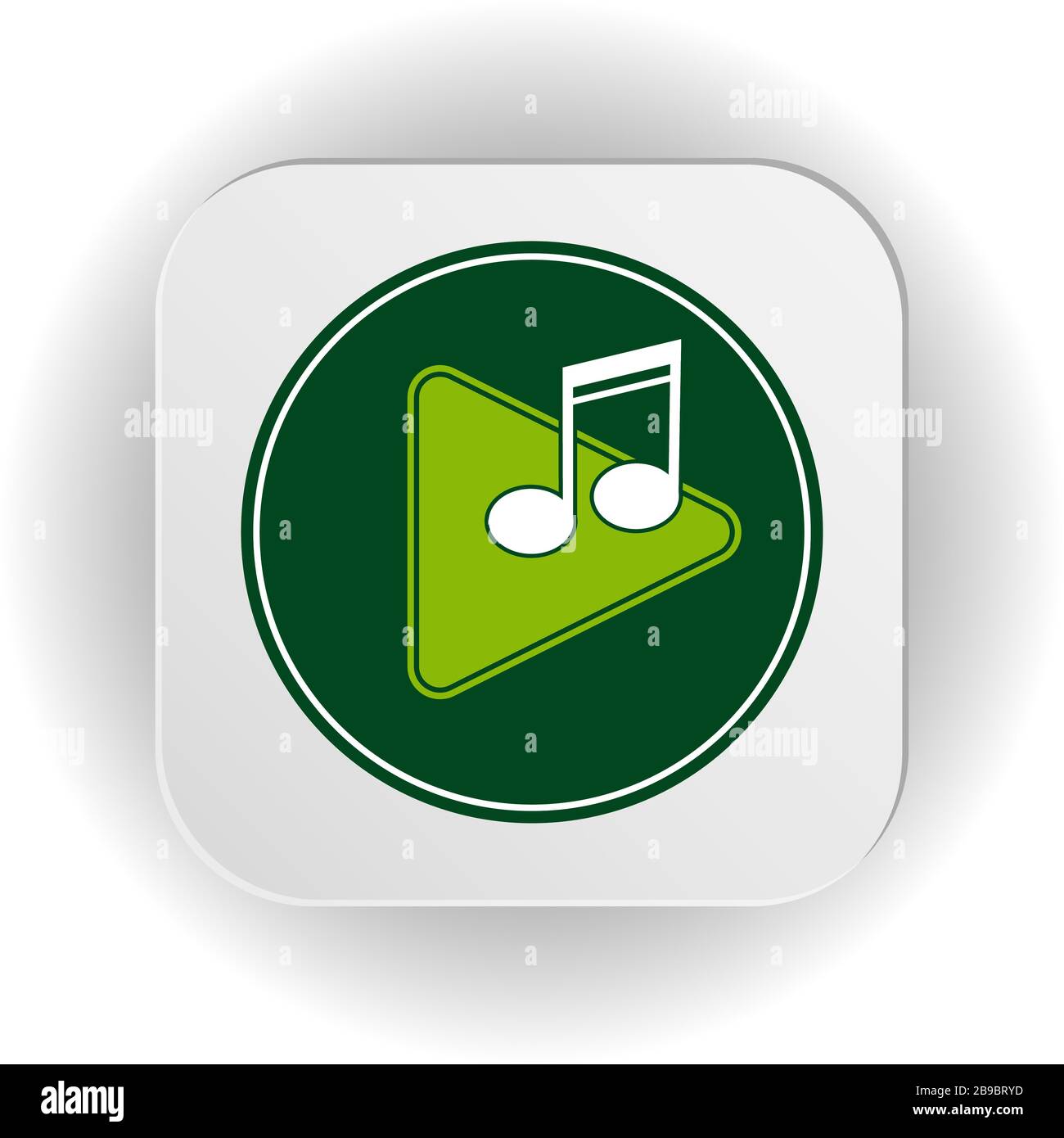 Vector music player icon for websites, apps, and logos Stock Vector