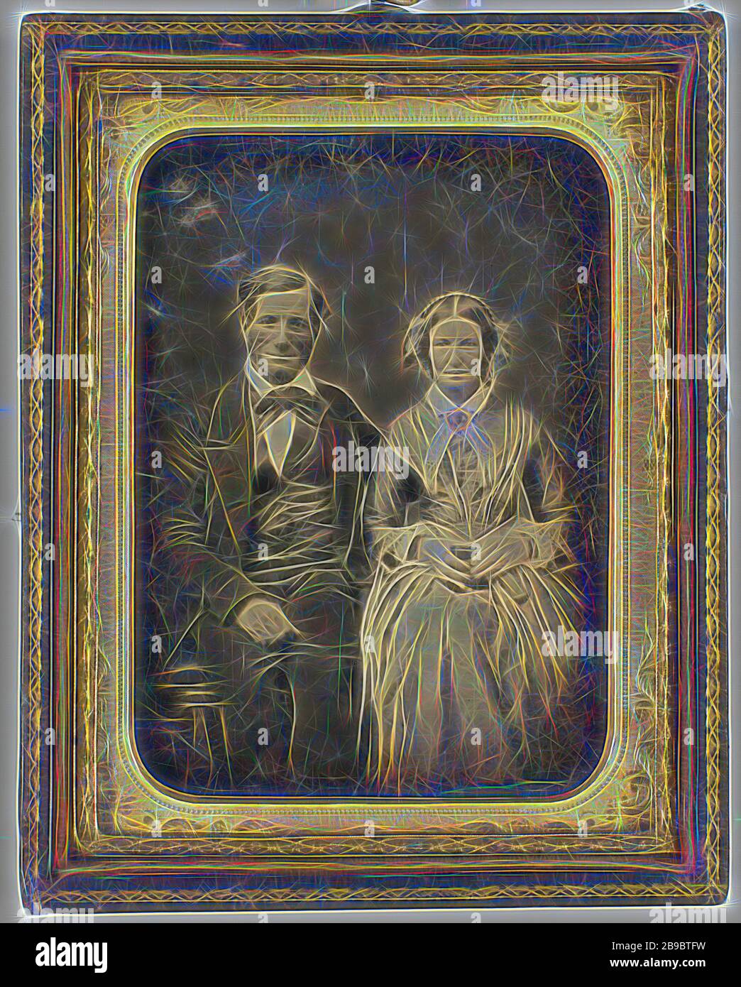 Portrait couple anonymous 1840 1860 hi-res stock photography and