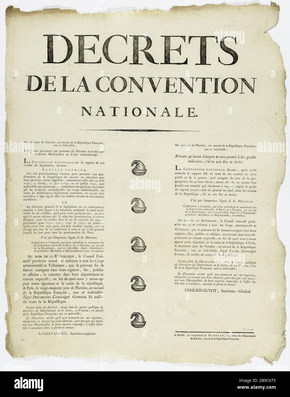 Décret 1794 Convention Nationale: relatif Complément Troupes à cheval Décret 1794 Convention Nationale: relatif Complément Troupes à cheval