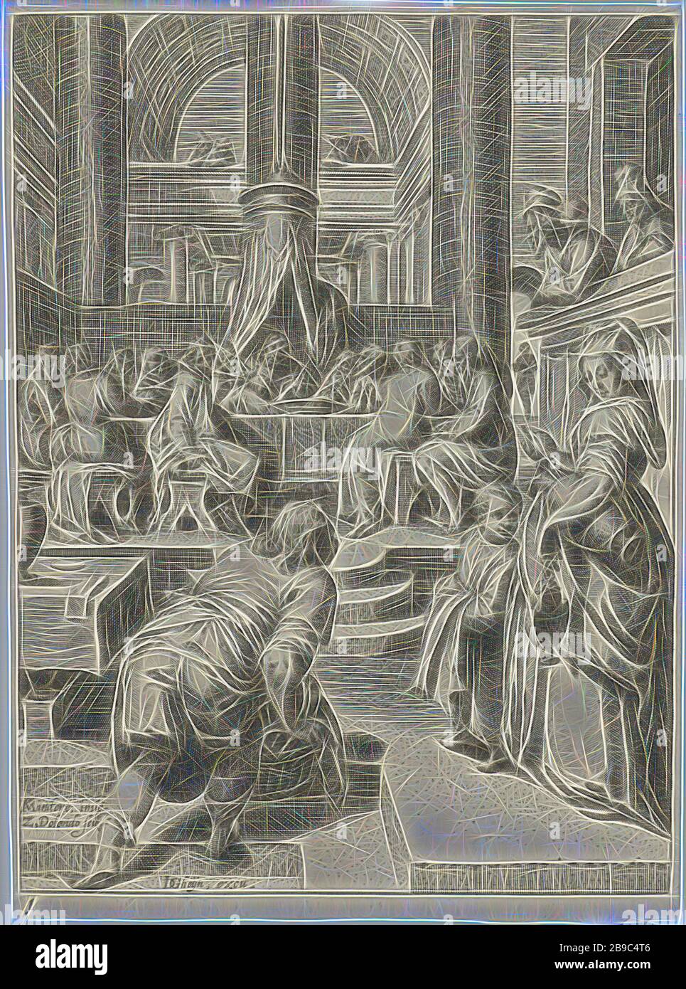 Last Supper Passion Of Christ Series Title Christ Sits With His Disciples Around A Table In A Large Sacred Space In The Foreground Two Servants Bring Bread And Wine A Man Last Supper Passion Of Christ Series Title Christ Sits With His Disciples Around A Table In A Large Sacred Space In The Foreground Two Servants Bring Bread And Wine A Man