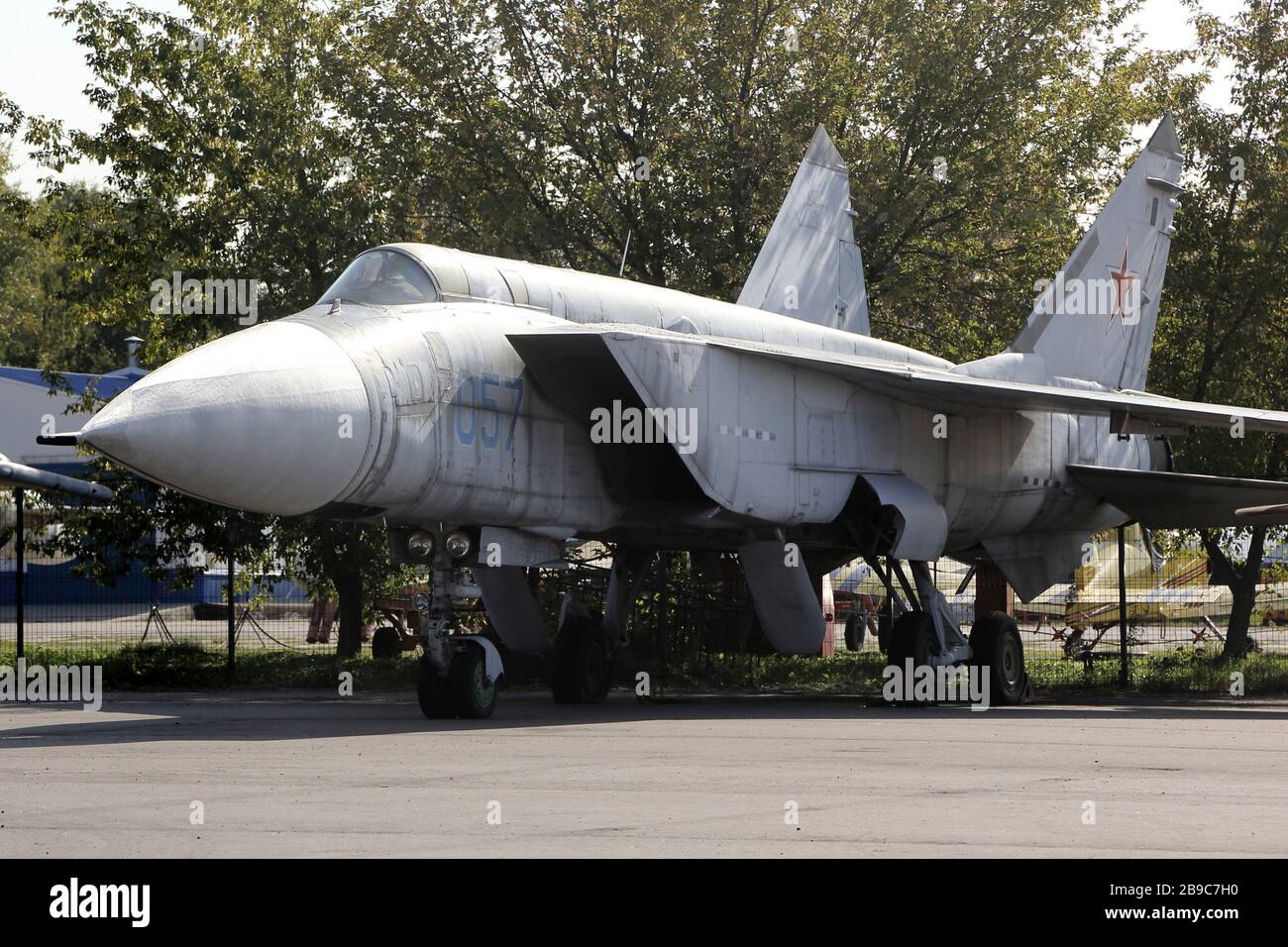 Prototype of a MiG-31M interceptor military plane. Stock Photo