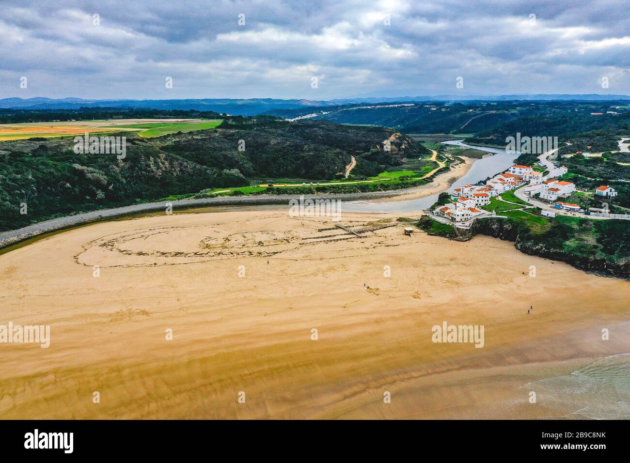 Aerial view of Odeceixe in Portugal Stock Photo - Alamy