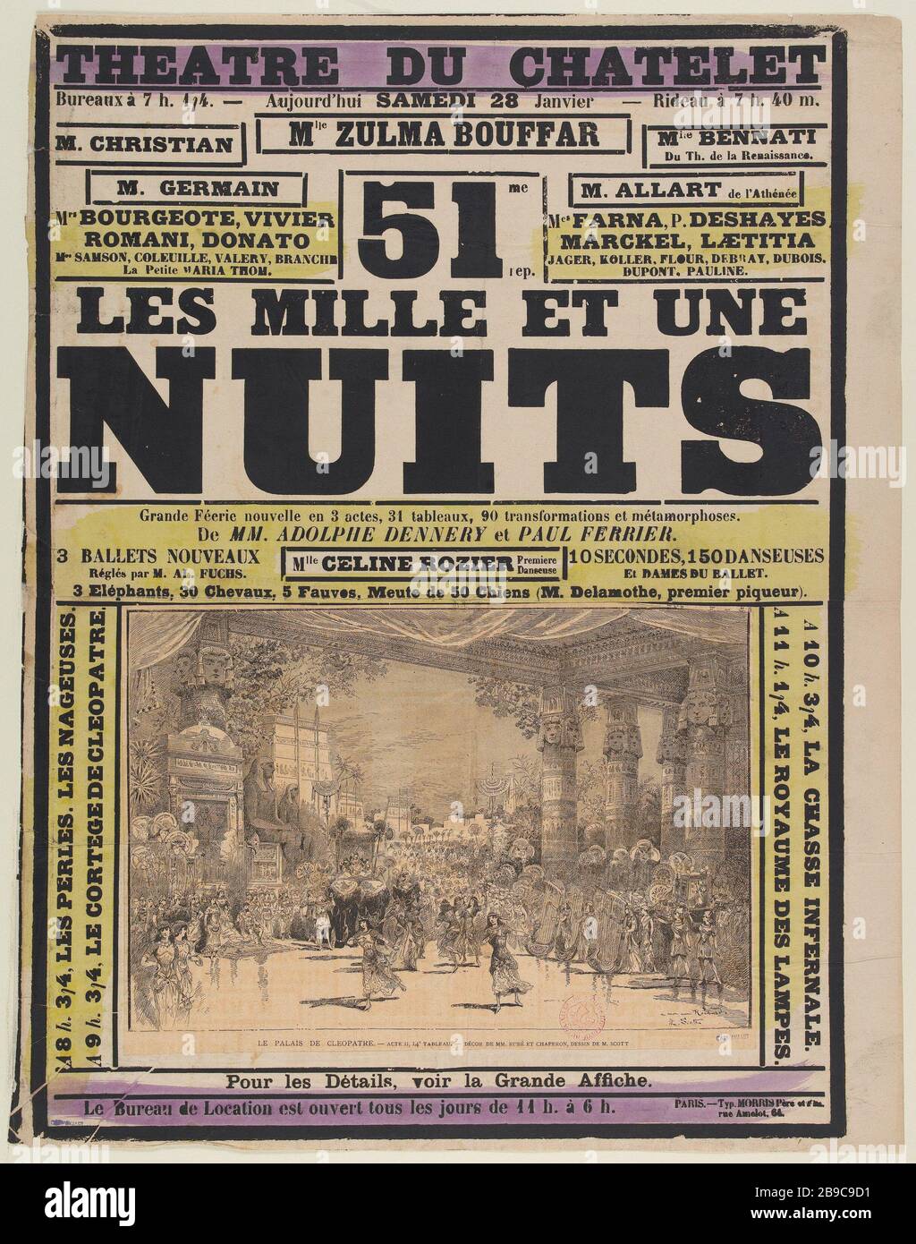 CHATELET THE ARABIAN NIGHTS Scott. "Châtelet, Les mille et une nuits".  Lithographie, 1880-1900. Paris, musée Carnavalet Stock Photo - Alamy
