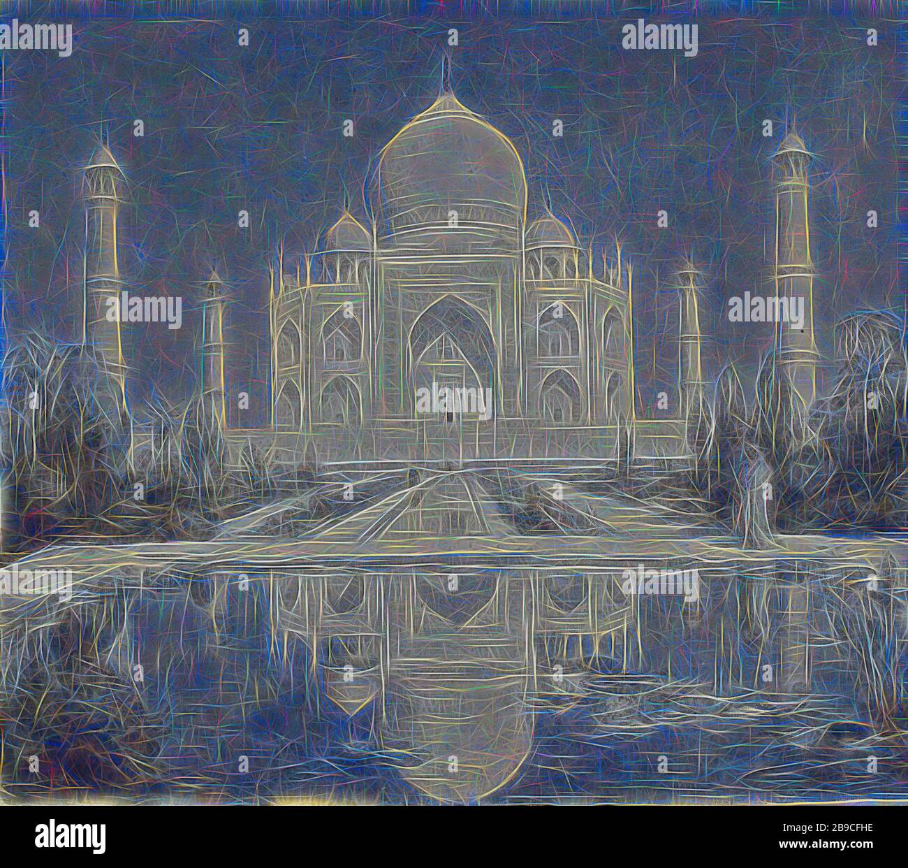 Taj Mahal by moonlight, gravebuilding, monument tomb, Taj Mahal, India