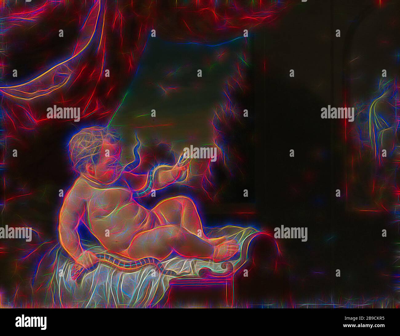 The Infant Hercules With A Serpent. The young Hercules kills the