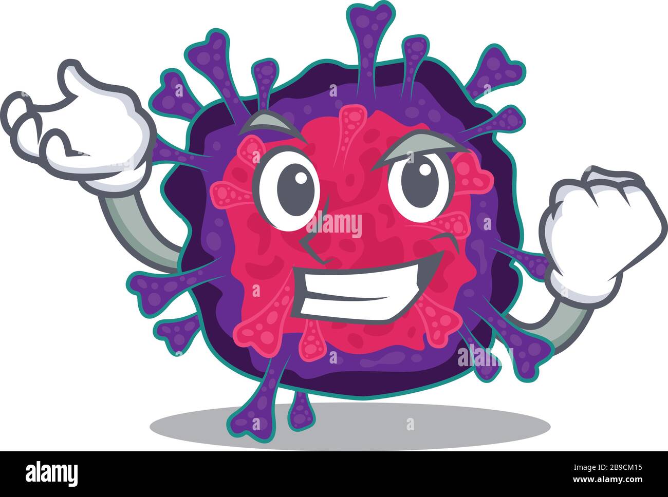 Nyctacovirus cartoon character style with happy face Stock Vector