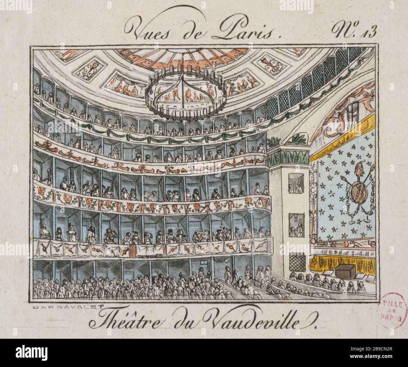 VIEWS OF PARIS, NUMBER 13 - THEATER DU VAUDEVILLE Dorgès. "Vues de ...
