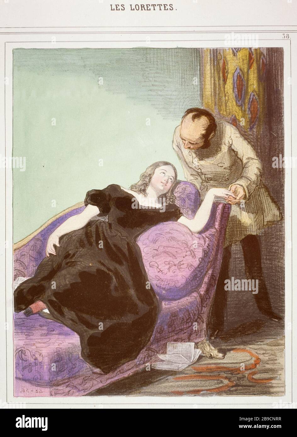 The Lorettes Always Pretty This Is My State Gavarni 1804 1866 Les Lorettes Toujours Jolie C Est Mon Etat Paris Musee Carnavalet Stock Photo Alamy