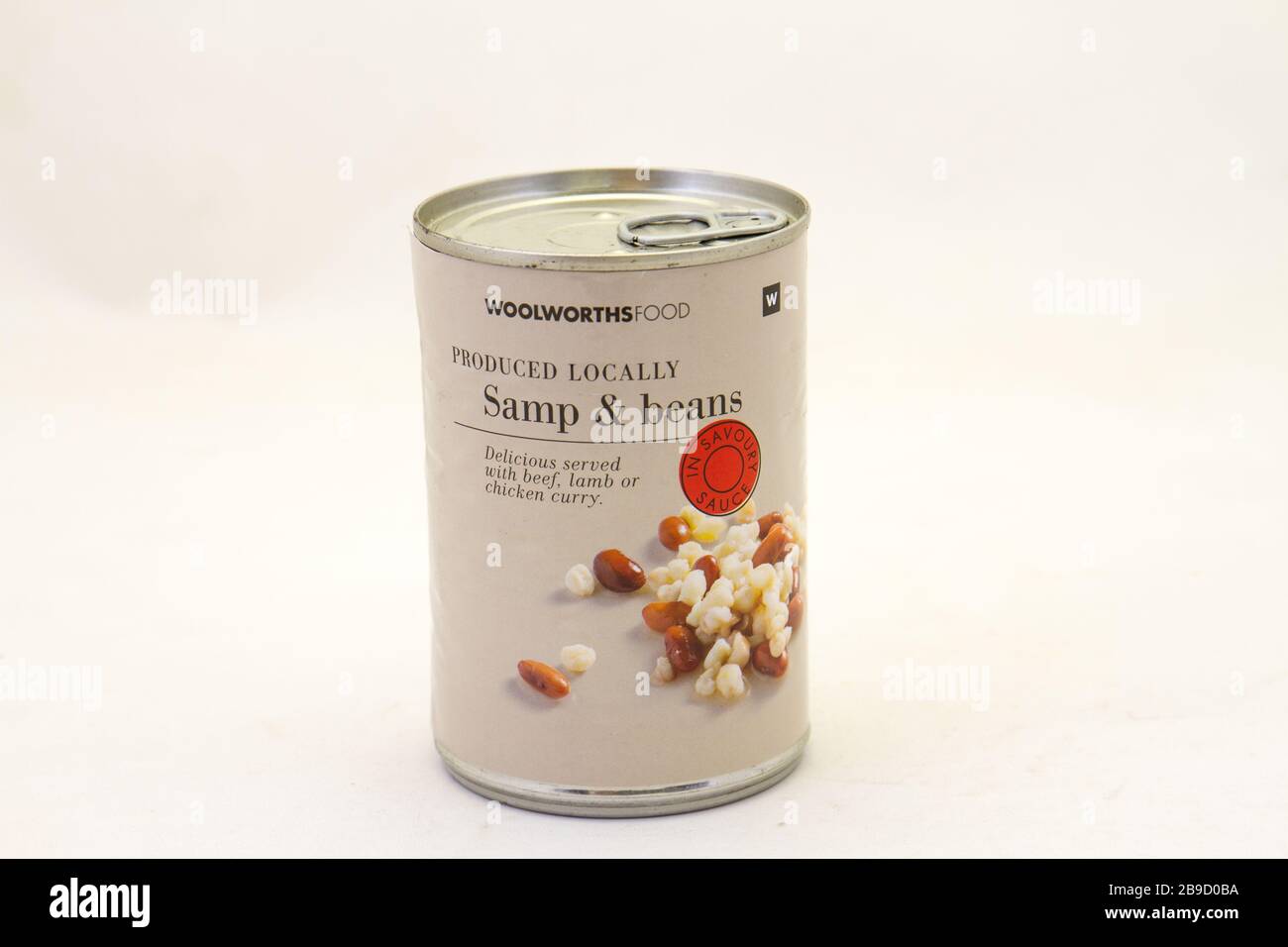 Alberton, South Africa - a can of Woolworths Food samp and beans isolated  on a clear background image with copy space Stock Photo - Alamy