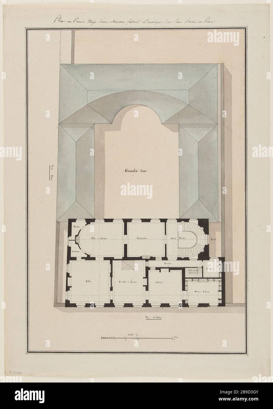 Plan The First Floor Of A House By The Corner Of The Streets Of Artois And