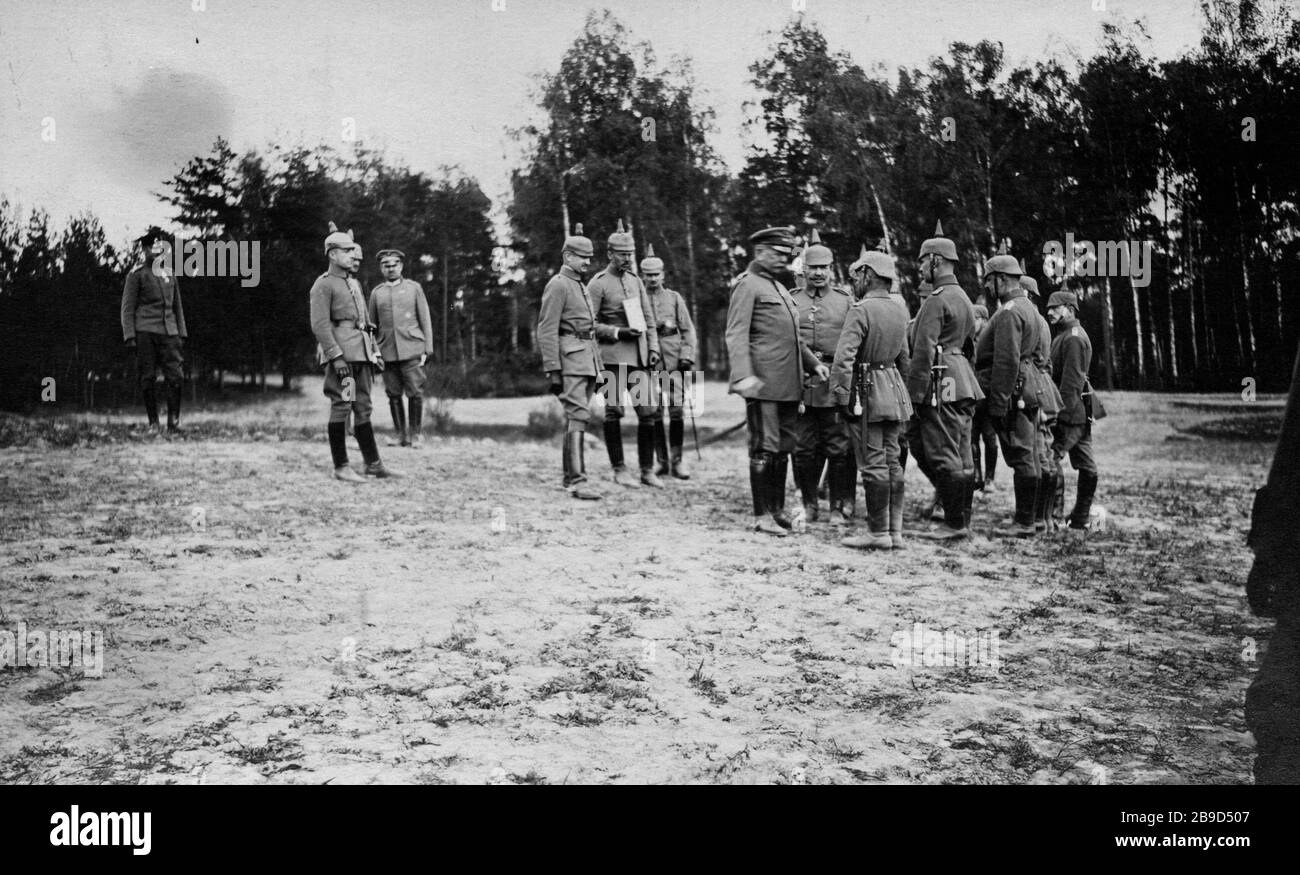 Field Marshal Paul von Hindenburg during a visit to East Prussia with