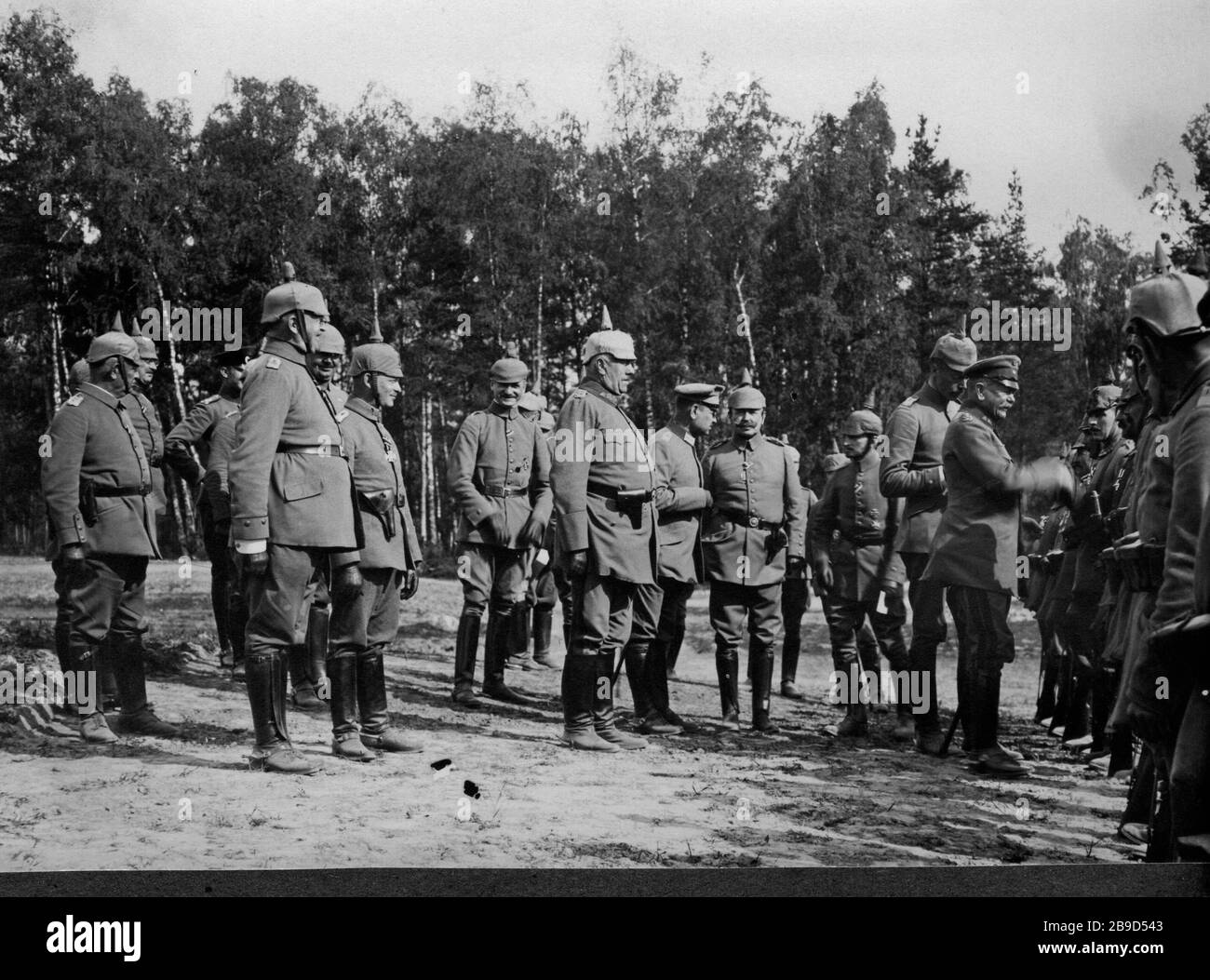 Field Marshal Paul von Hindenburg during a visit of troops in East
