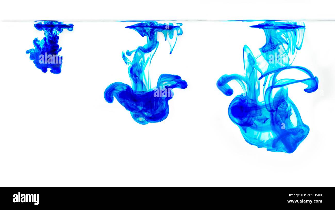 food coloring in water, Solubility of color in water, Watercolor or ink