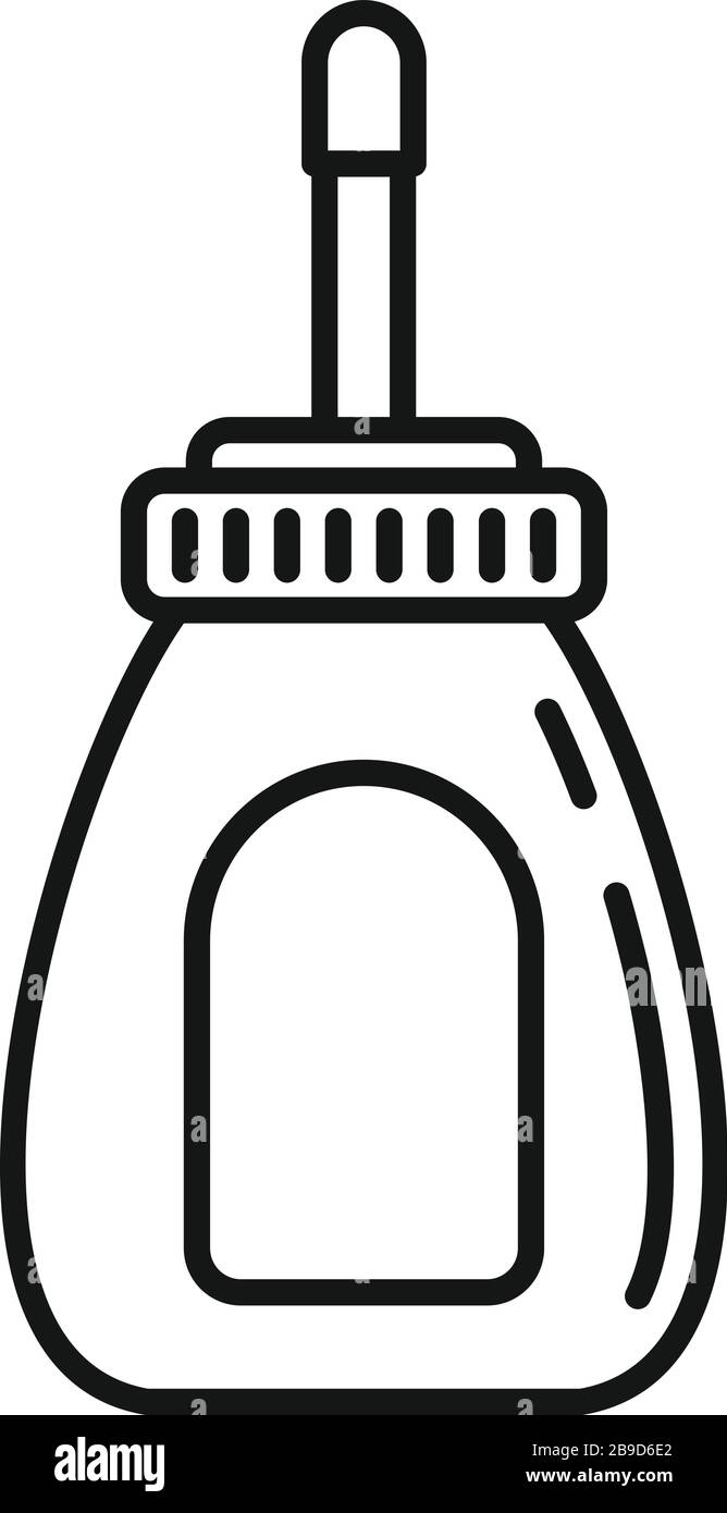 Hot dog mustard bottle icon. Outline hot dog mustard bottle vector icon