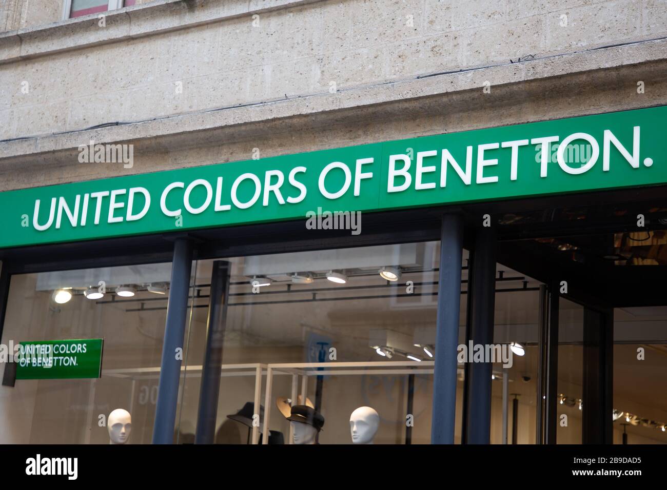 Bordeaux , Aquitaine / France - 11 25 2019 : Benetton logo store United  Colors sign shop in city center Stock Photo - Alamy