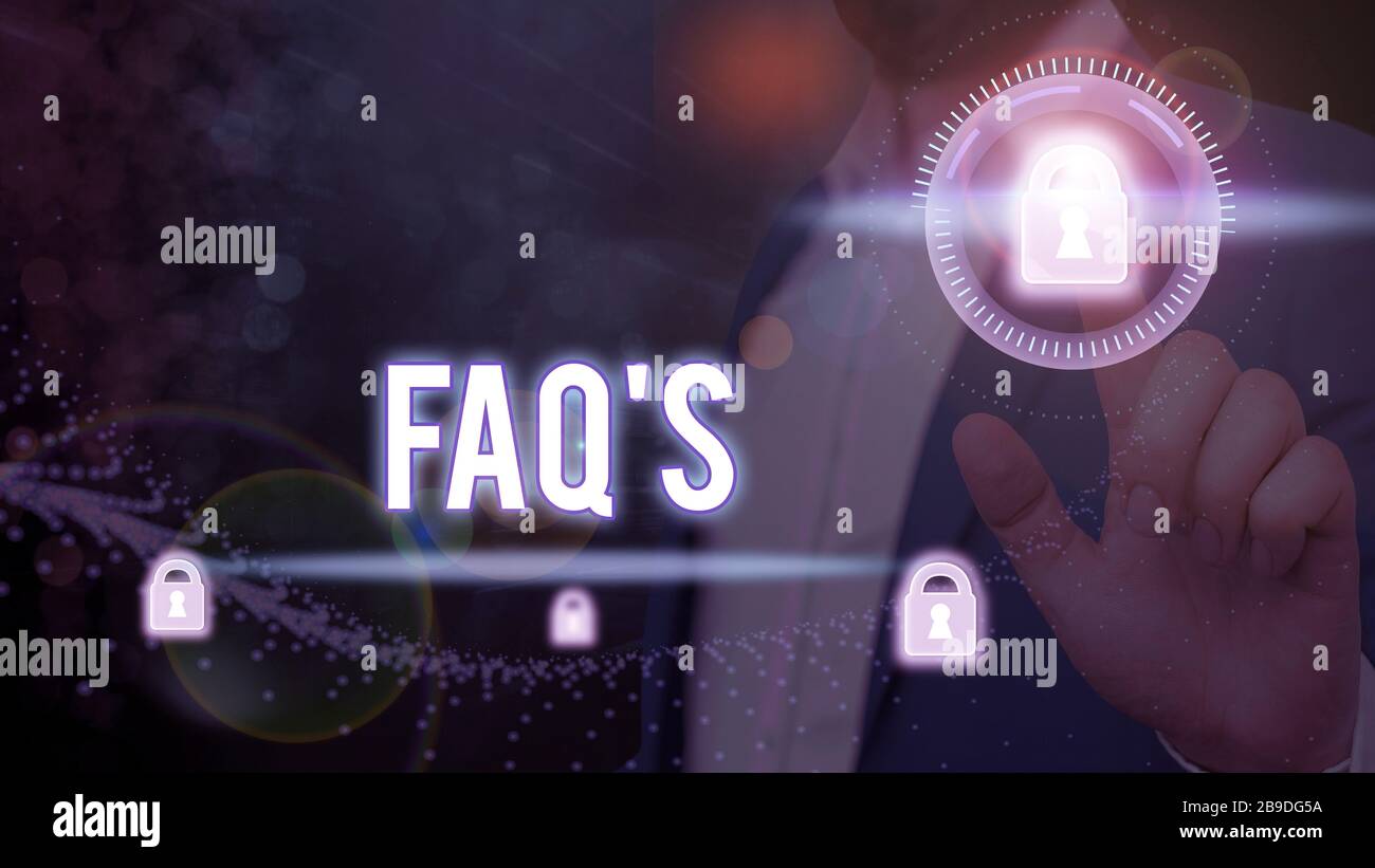 Handwriting text Faq S. Conceptual photo list of questions and answers ...