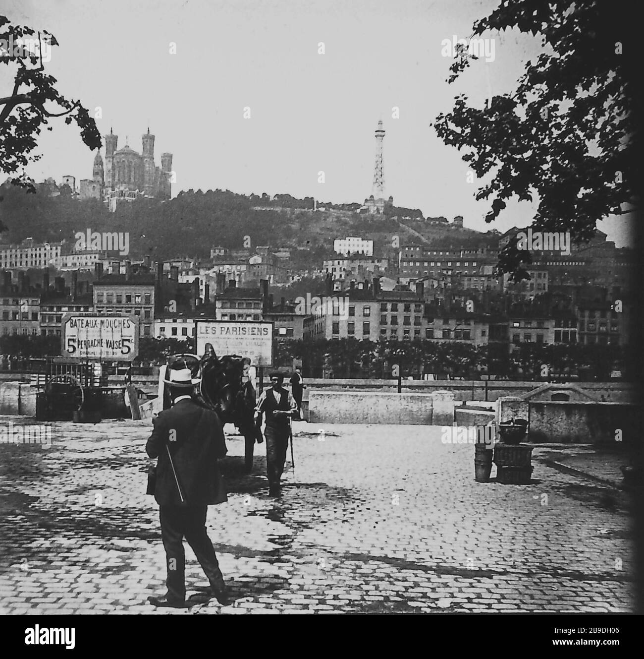Employees of the Bateaux Mouches company wait for potential passengers