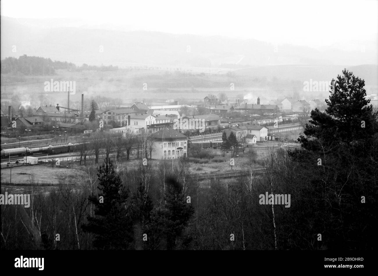 View of the border crossing for freight trains between Walkenried and