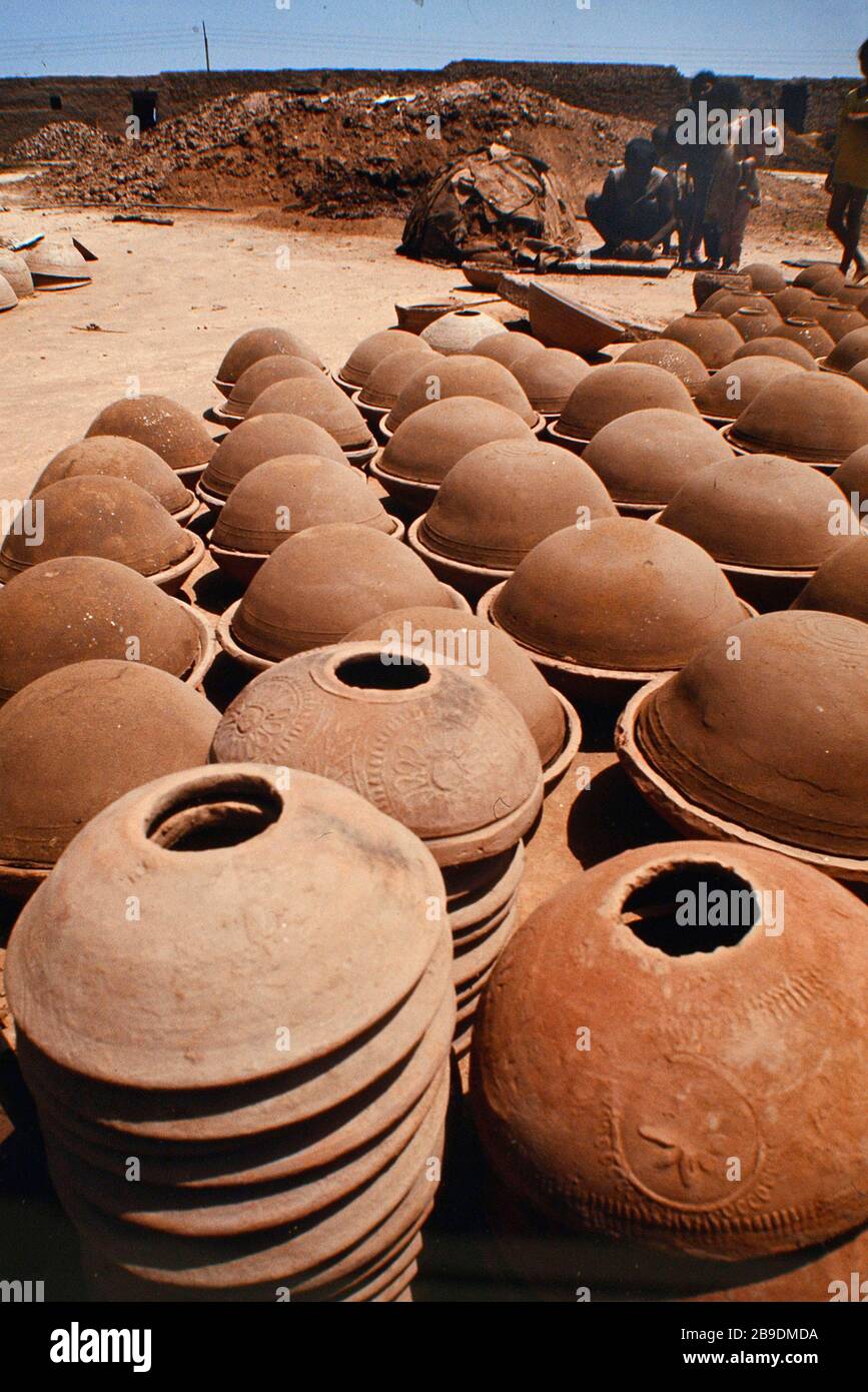 Ceramics production by a Tamil potter in a Tamil settlement next to the