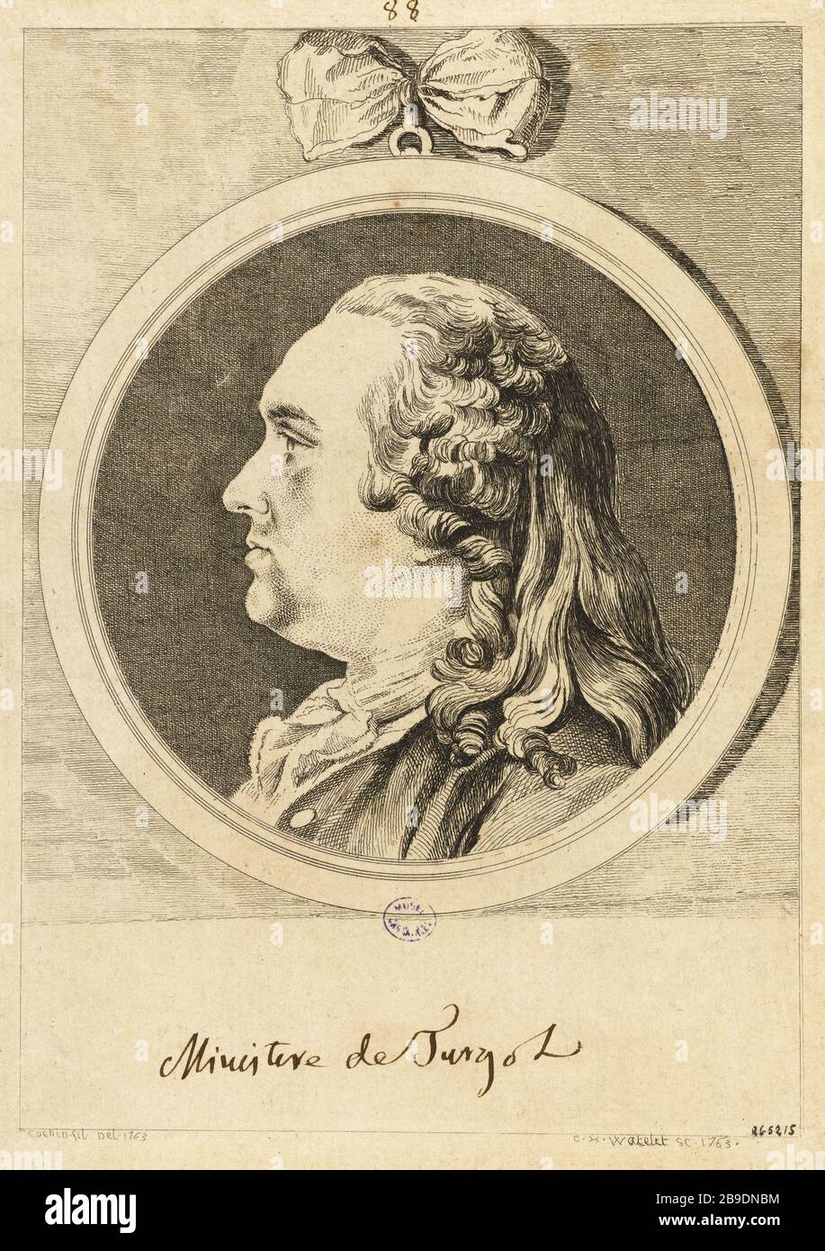 TURGOT Watelet. Anne Robert Jacques Turgot, baron de Laune (1727-1781), 1763. Paris, musée Carnavalet. Stock Photo