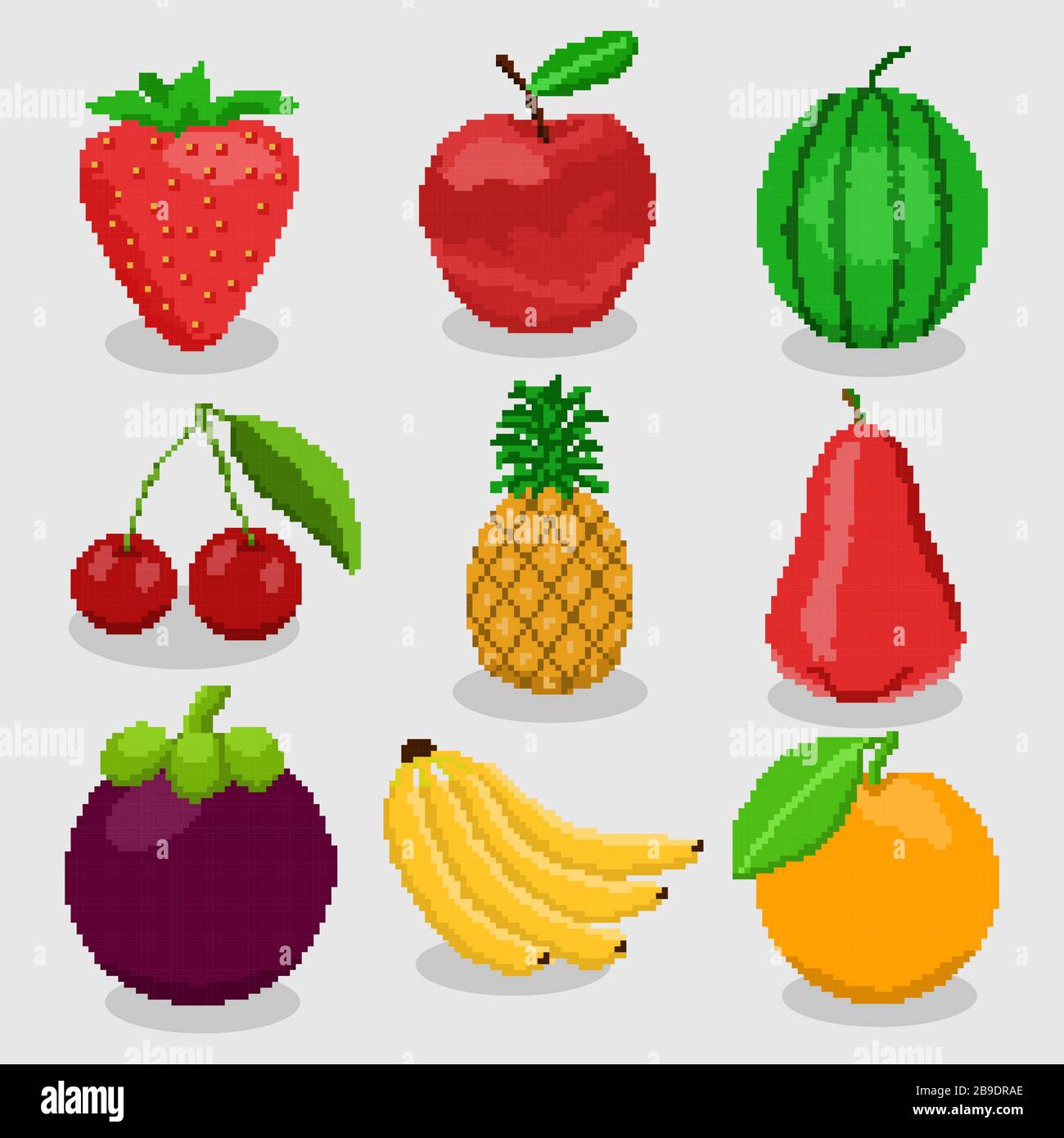 Pixel Fruits Set | 3D model