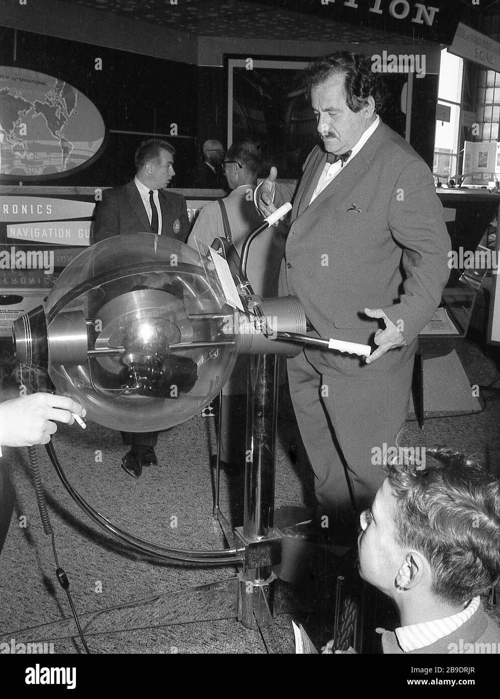 Heinrich Hertel on the site of Le Bourget airport, 1962. [automated