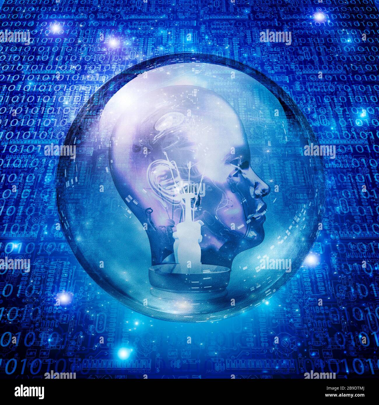 Human brain inside sphere hi-res stock photography and images - Alamy