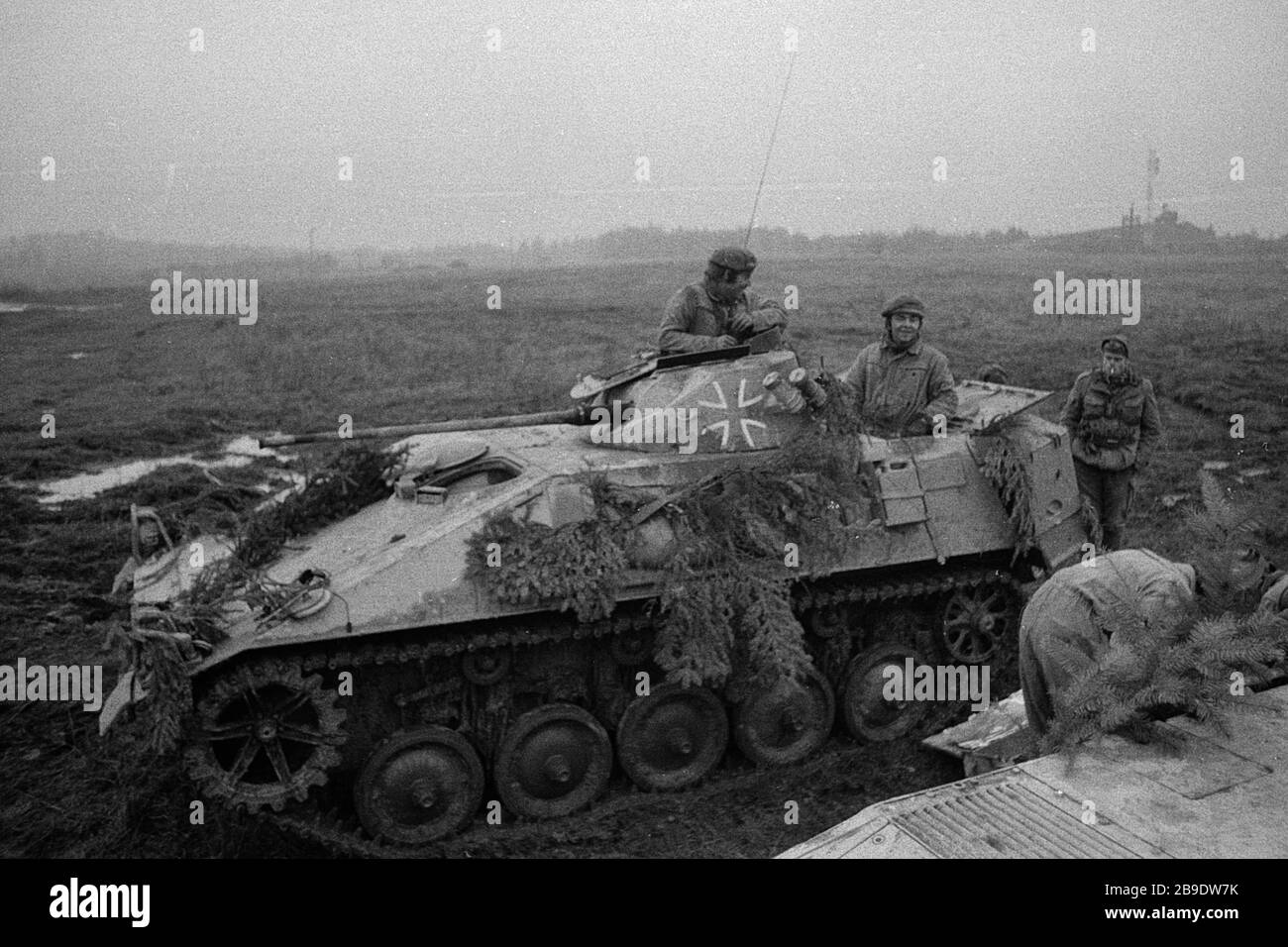 An infantry fighting vehicle Hotchkiss with 20mm cannon before the