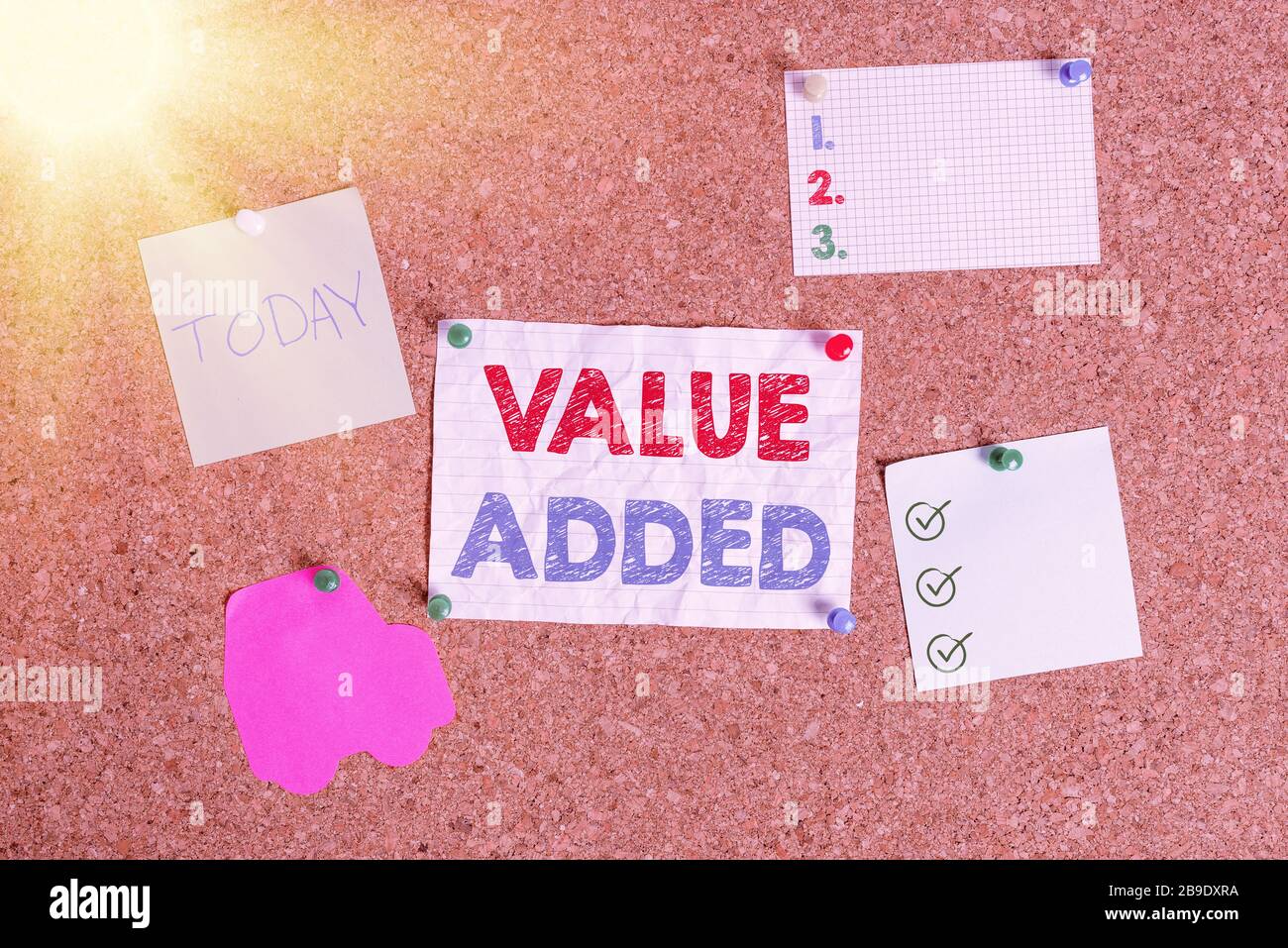 Handwriting text writing Value Added. Conceptual photo the extra value ...