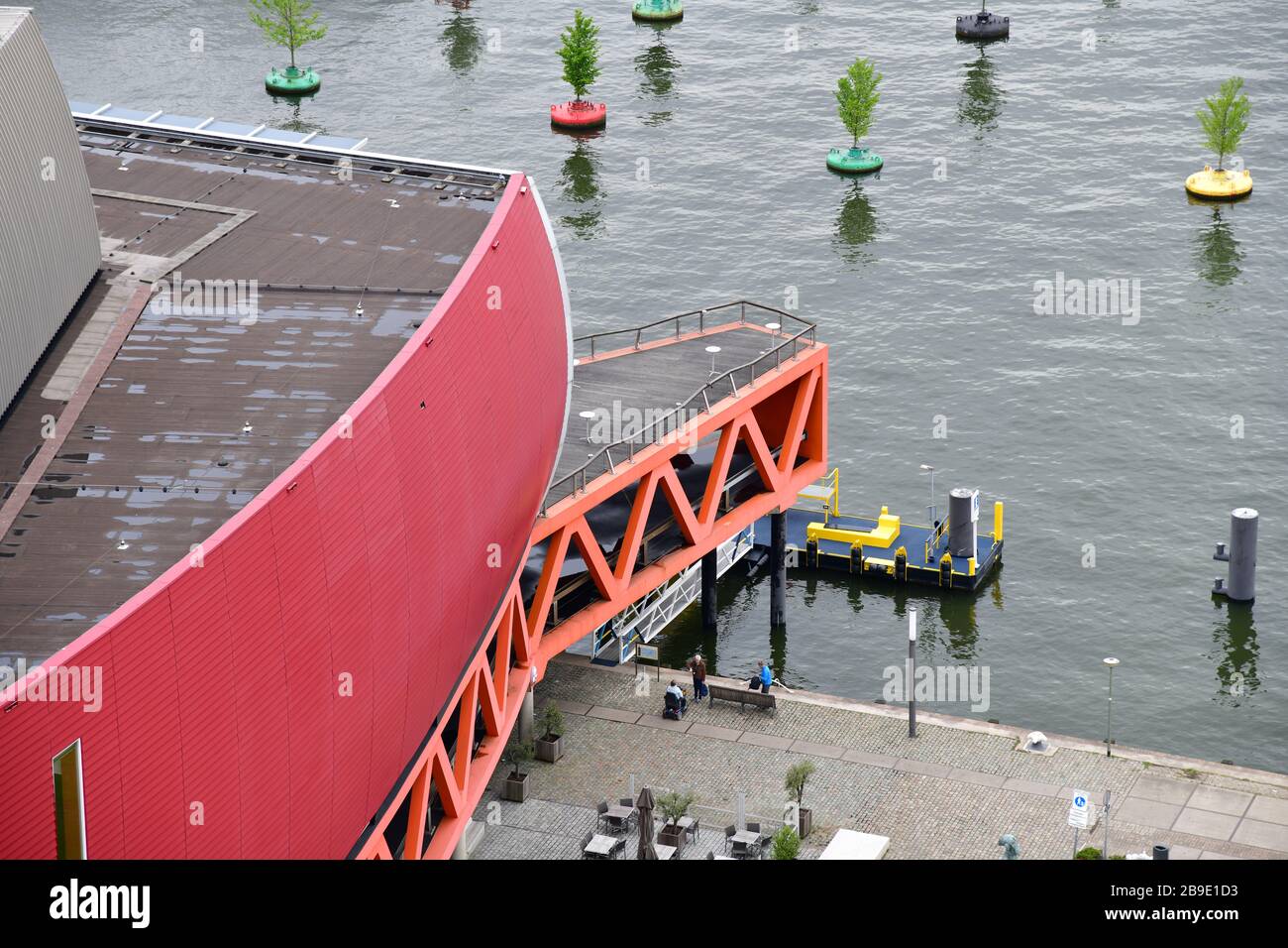 The View Rijnhaven High angle view of a section of the architecture of the theatre on the ...