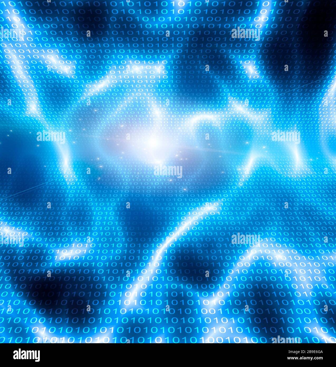 Background with binary code and light fluctuations Stock Photo - Alamy