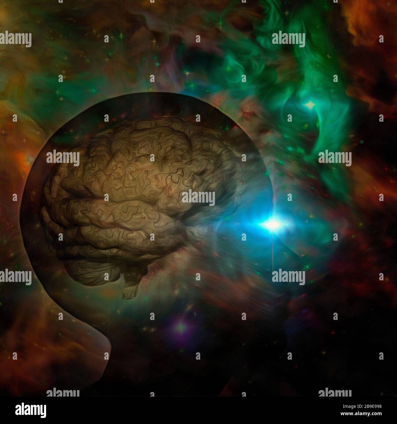 Universal mind in vivid space Stock Photo Alamy