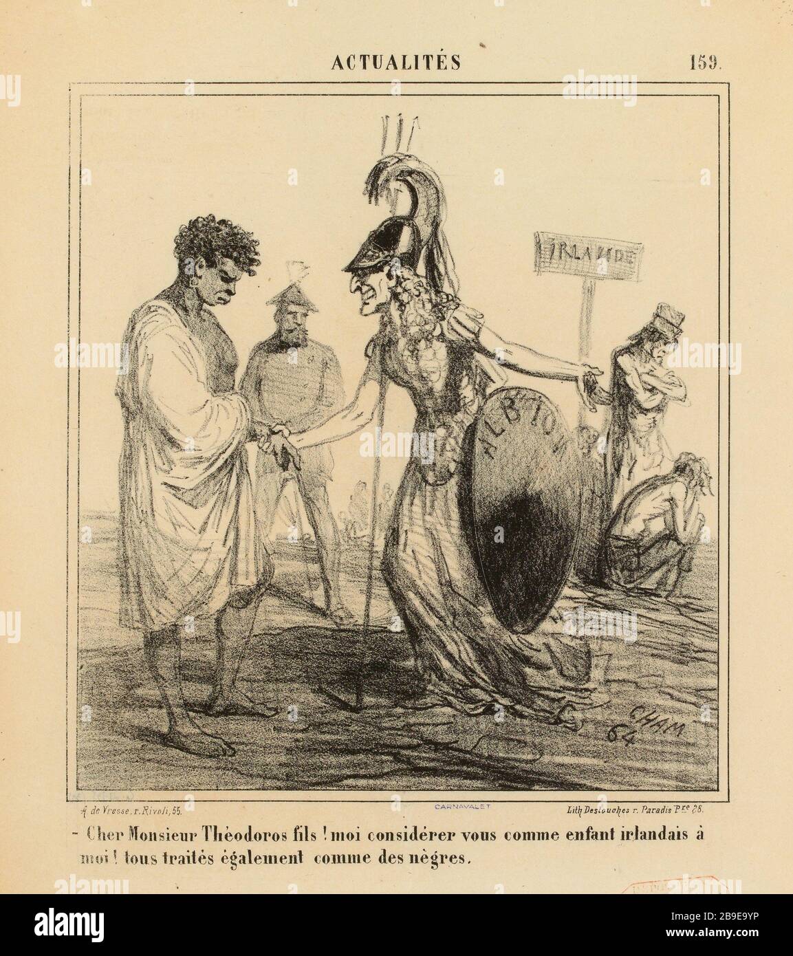 Dear son Theodore! I consider you the Irish child / me! all also treated as slaves (as registered) |.. News (under all) Stock Photo