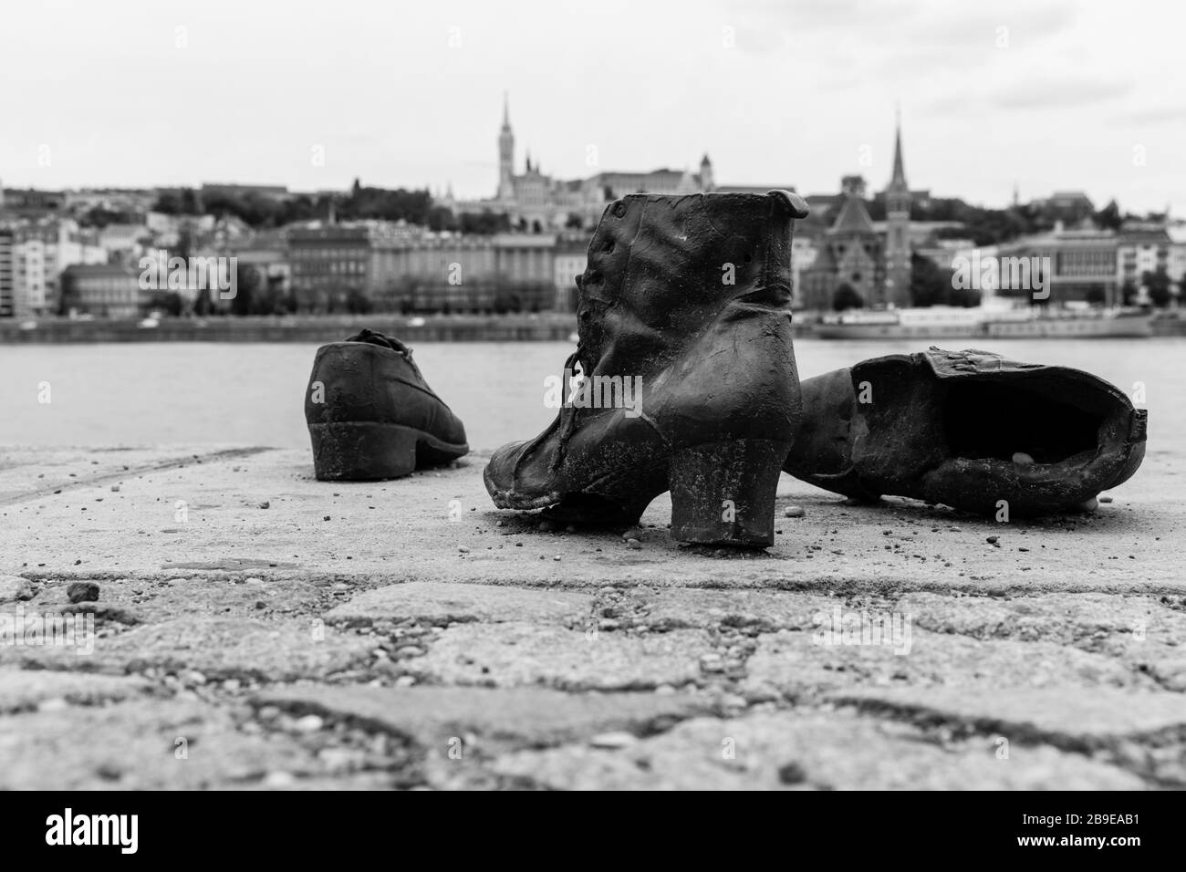 "Shoes on the Danube bank" Monument as a memorial of the victims of the Holocaust during WWII