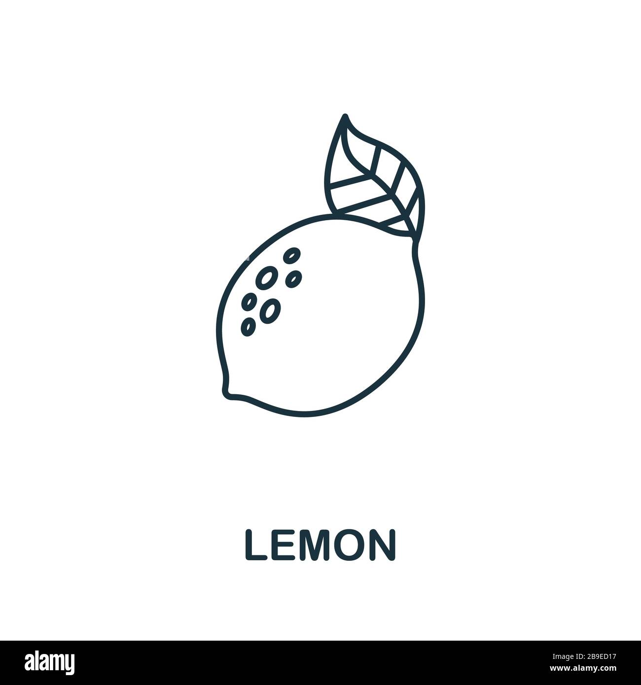 Lemon icon from fruits collection. Simple line element Lemon symbol for
