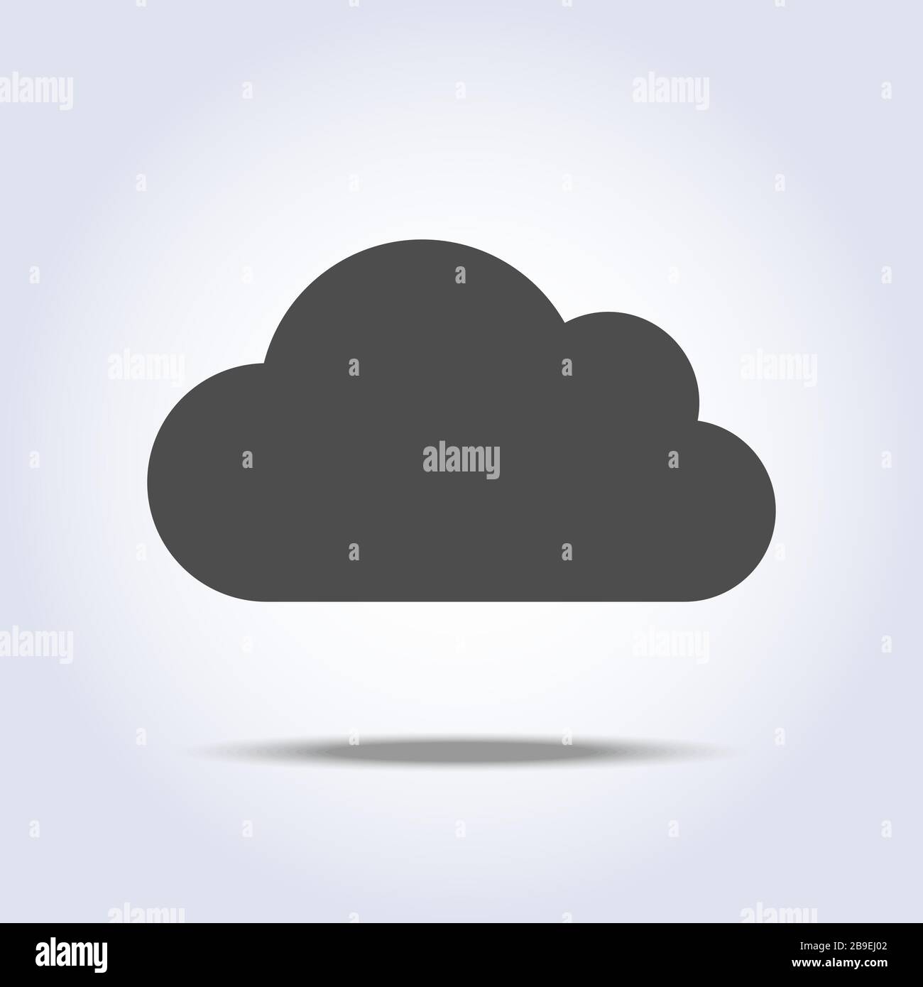 Cloud flat gray icon symbol Stock Vector