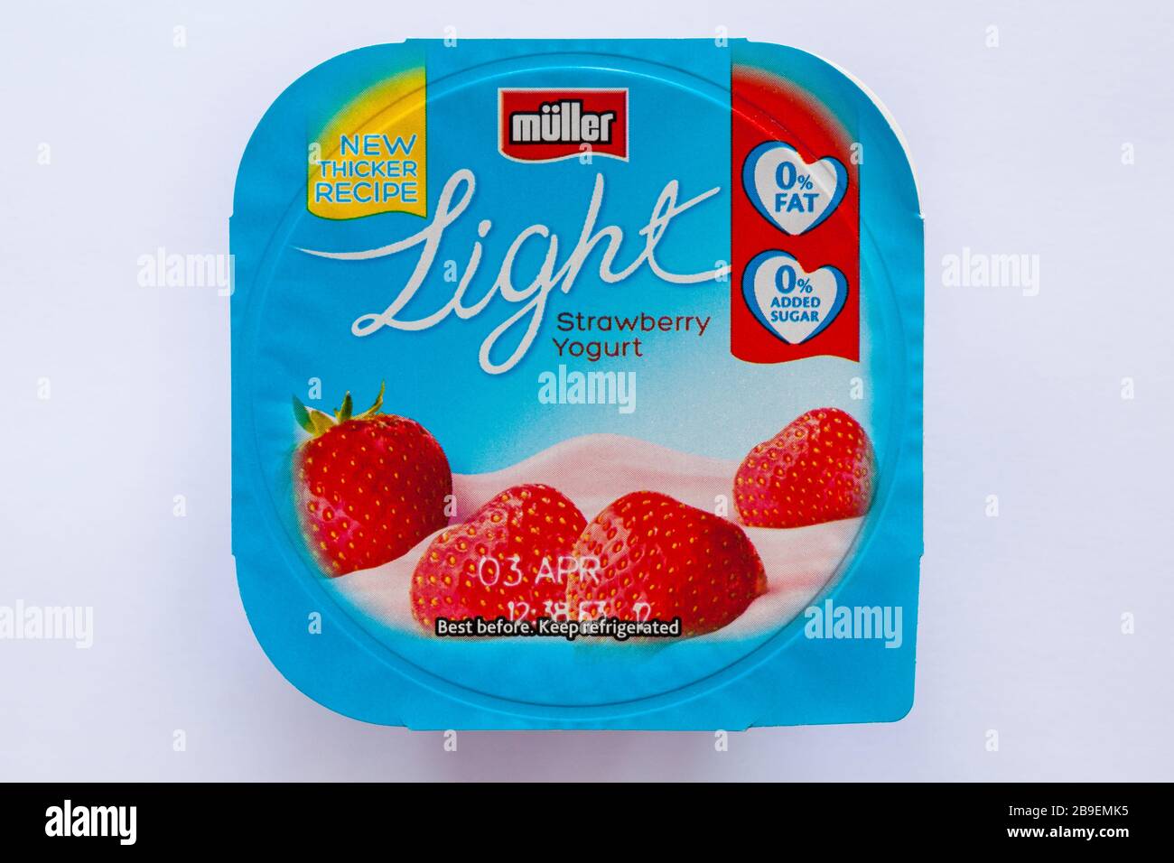 Muller light strawberry fat free yogurt hires stock photography and images Alamy